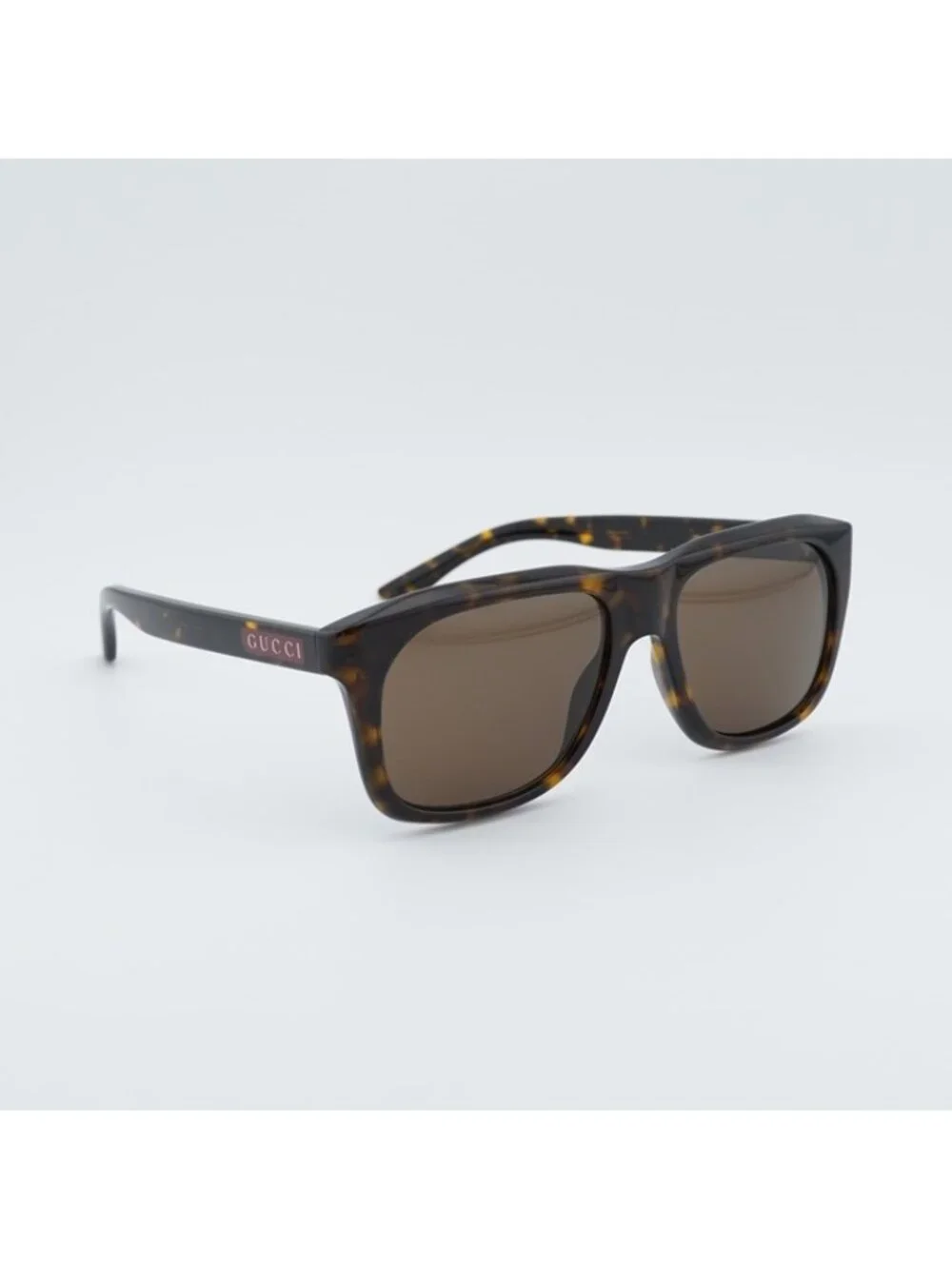 Gucci GG2077S 002 Sunglasses Havana Square Frame, Brown Lenses